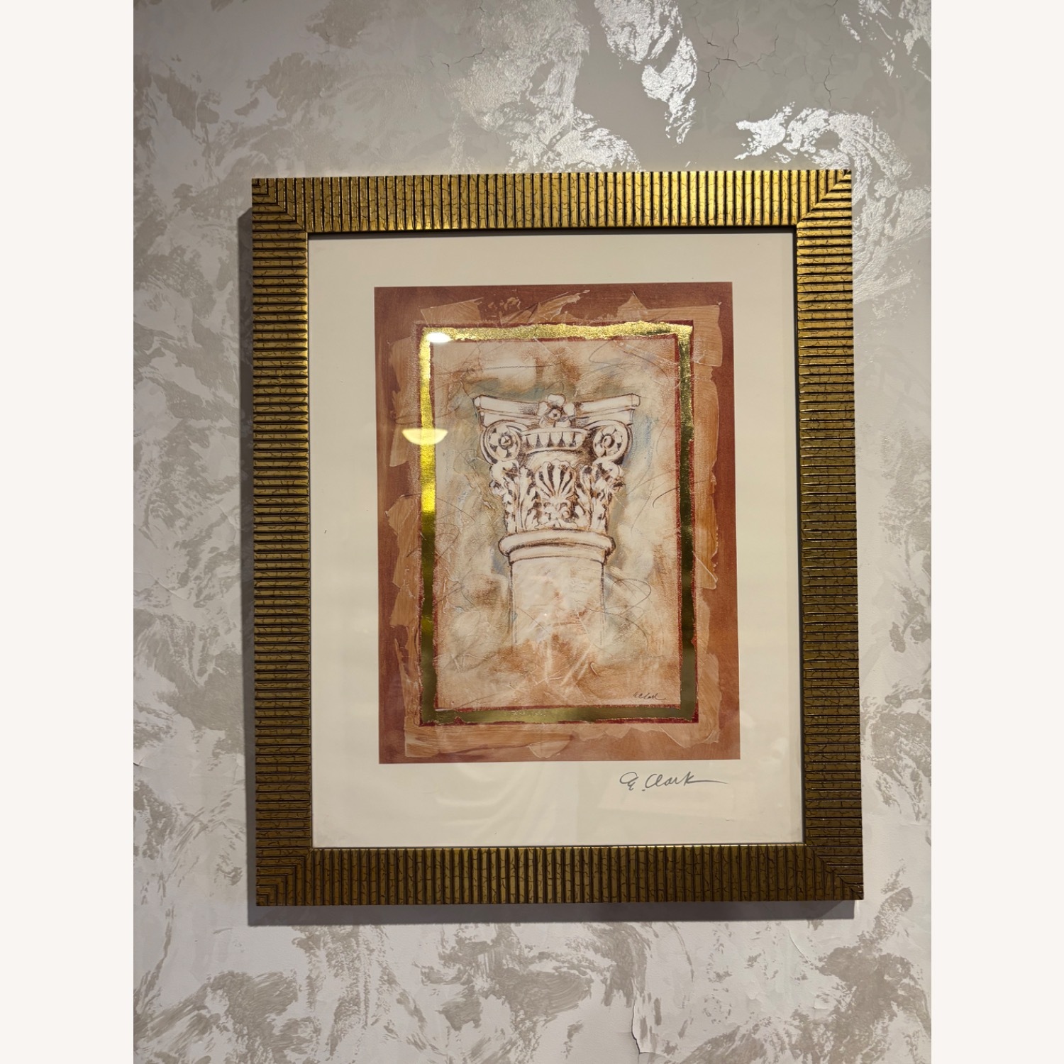  Art Print in Golden Frame W Glass Cover Set of 2 - image-10