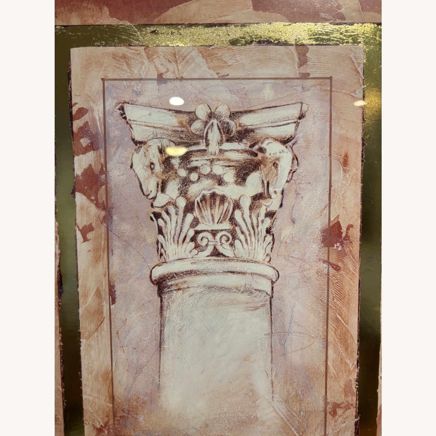  Art Print in Golden Frame W Glass Cover Set of 2 - image-7