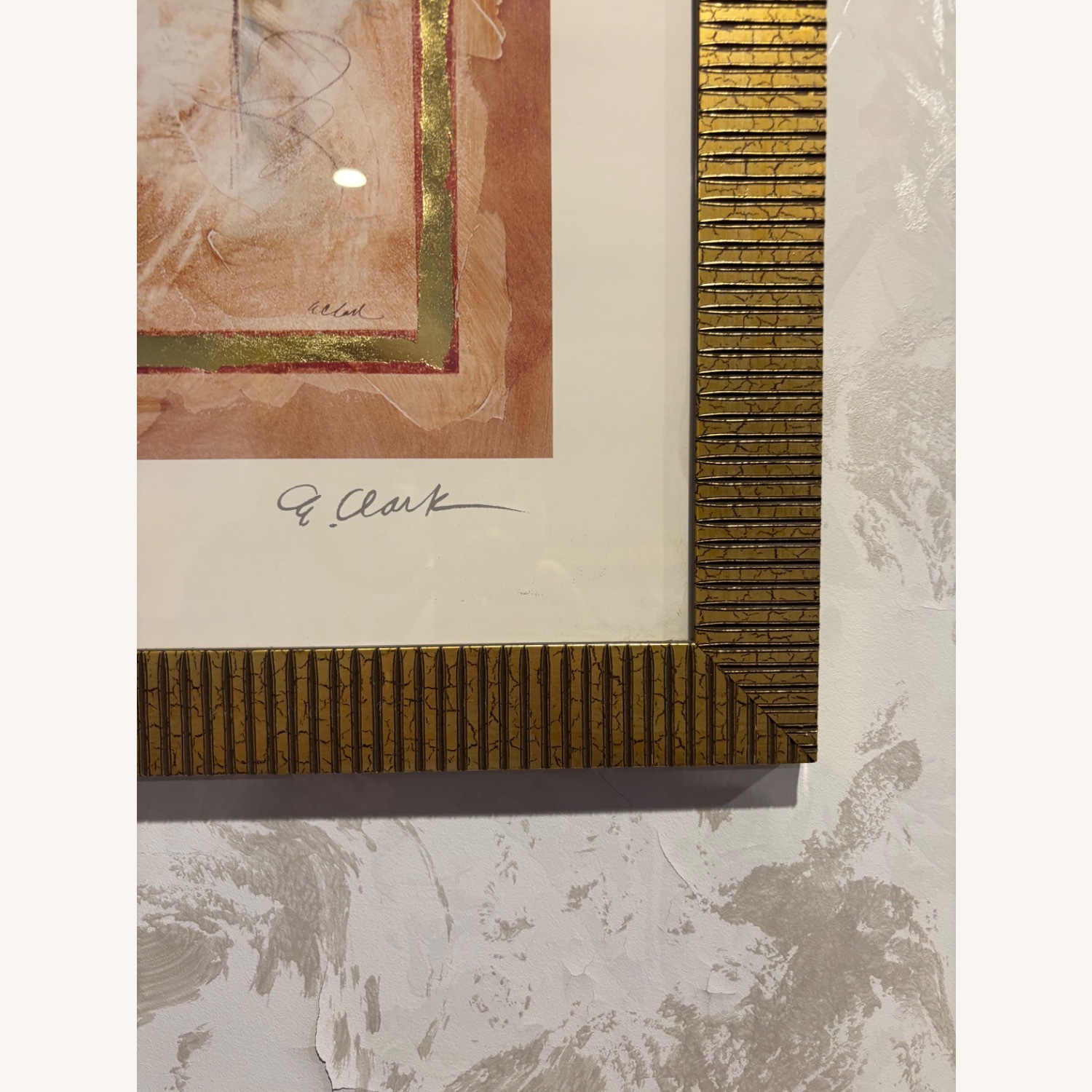  Art Print in Golden Frame W Glass Cover Set of 2 - image-9