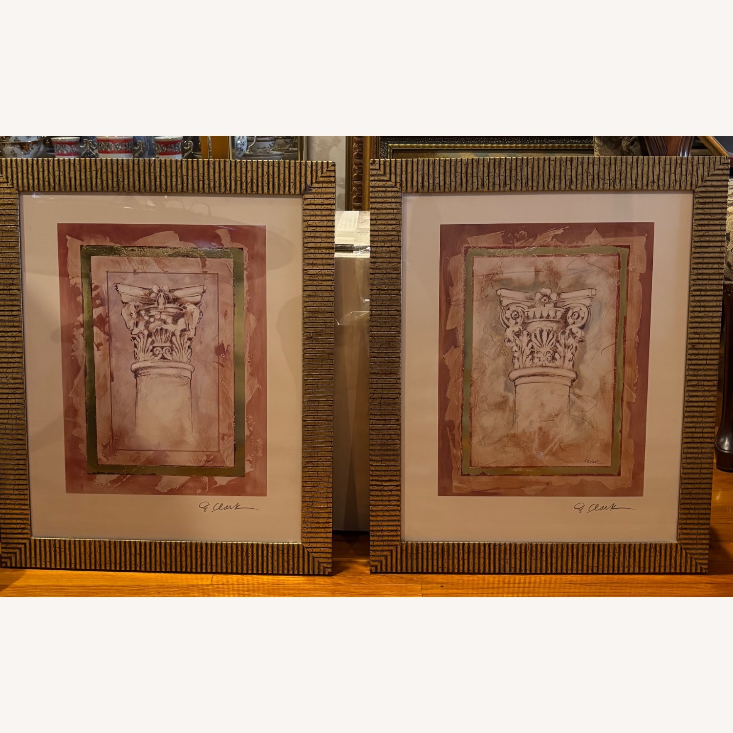  Art Print in Golden Frame W Glass Cover Set of 2 - image-14