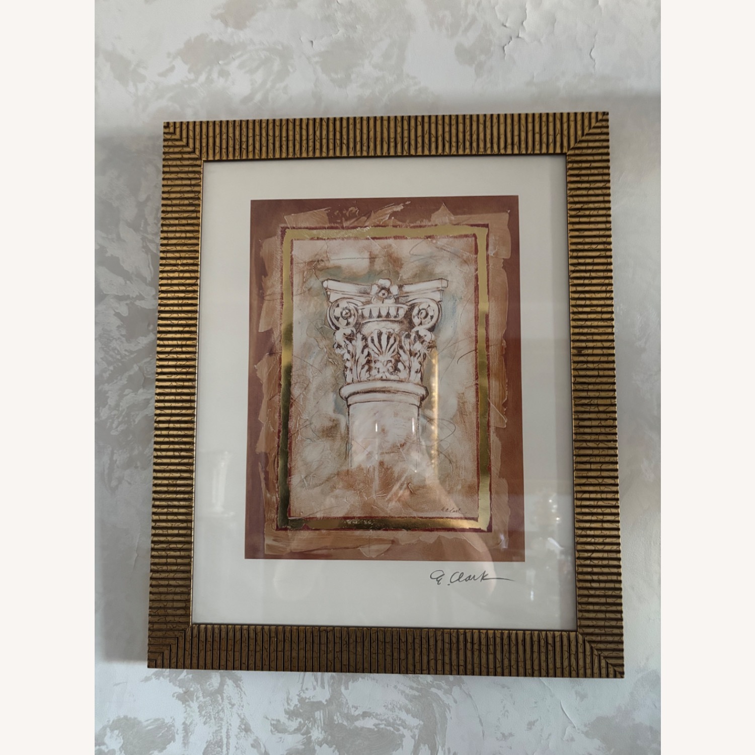  Art Print in Golden Frame W Glass Cover Set of 2 - image-22