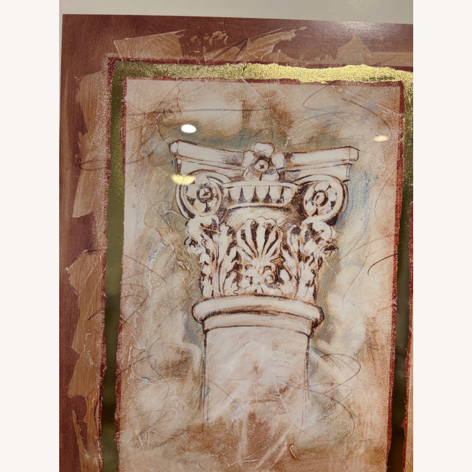  Art Print in Golden Frame W Glass Cover Set of 2 - image-8