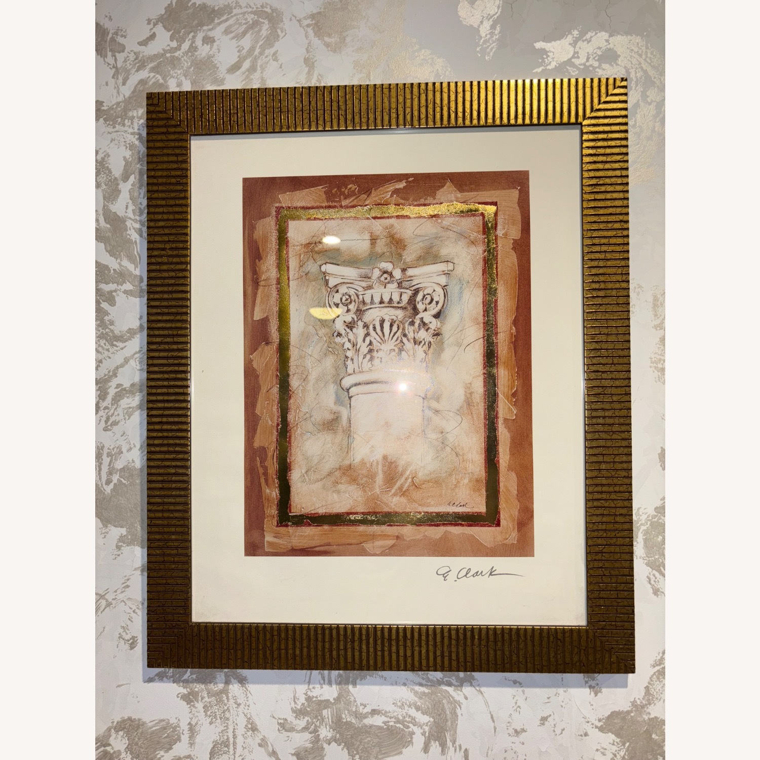  Art Print in Golden Frame W Glass Cover Set of 2 - image-11