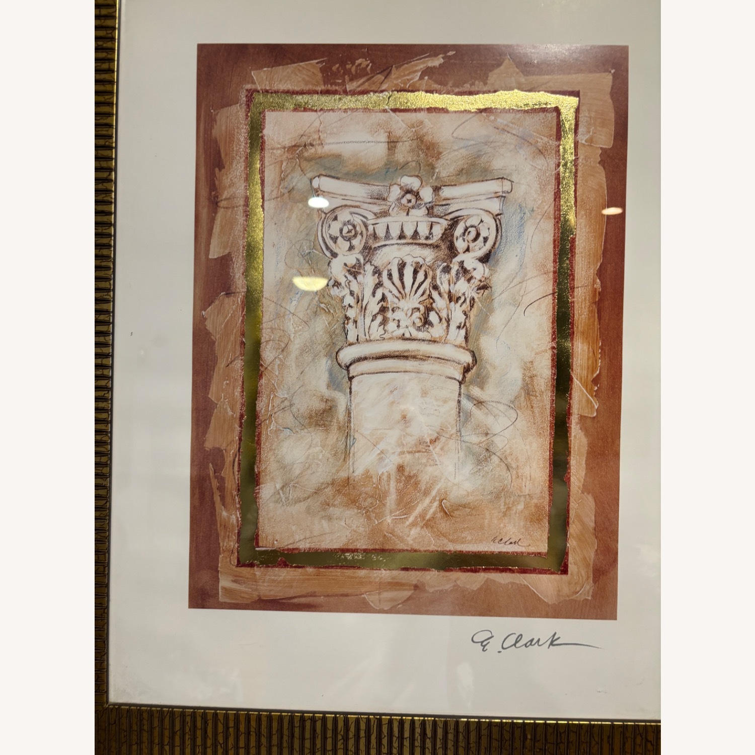  Art Print in Golden Frame W Glass Cover Set of 2 - image-12