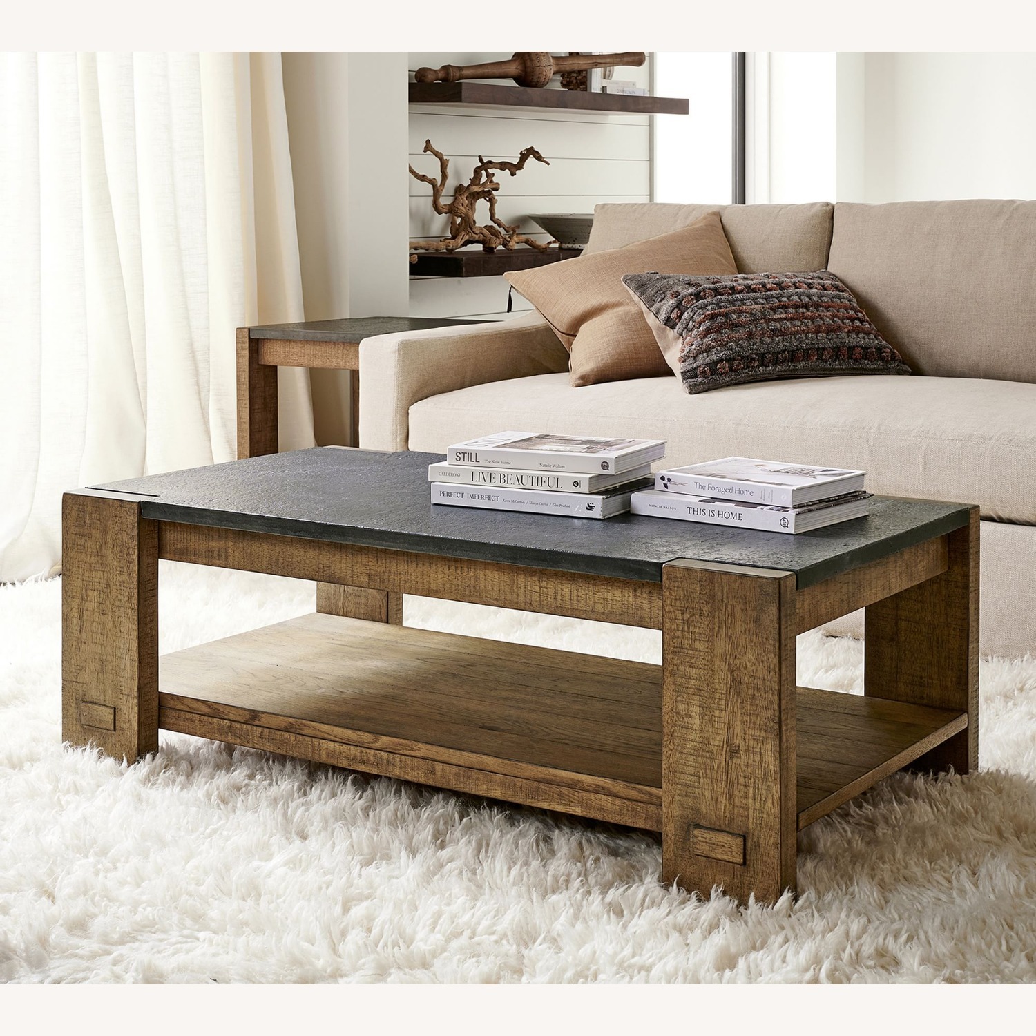 Pottery Barn Westbrook Rectangular Coffee Table - image-4