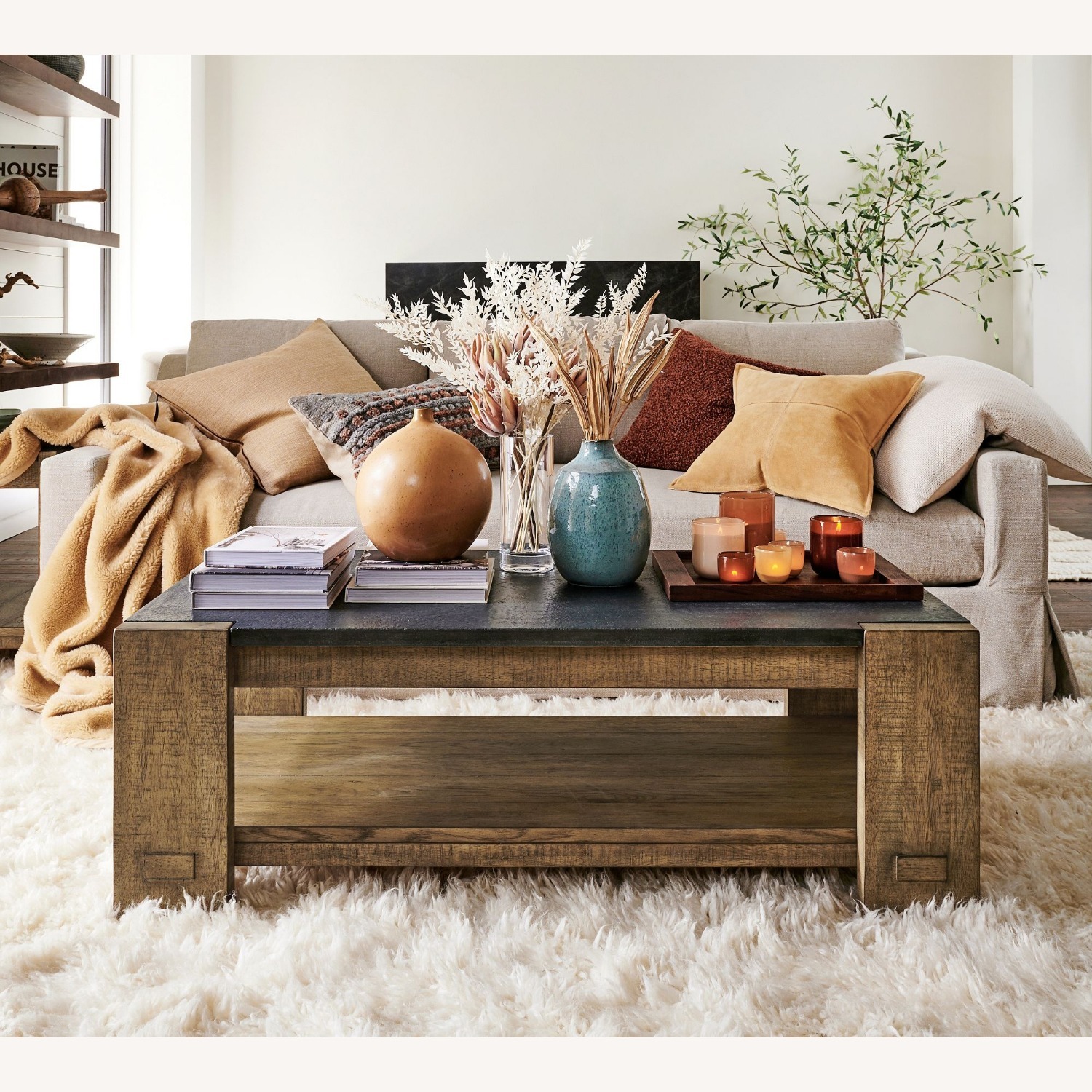 Pottery Barn Westbrook Rectangular Coffee Table - image-5