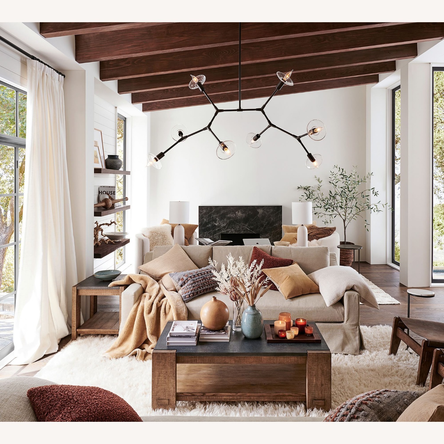 Pottery Barn Westbrook Rectangular Coffee Table - image-3