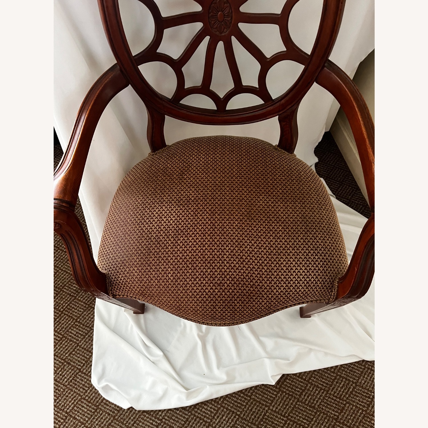 Regency Hepplewhite Style Spider Back Chair - image-3