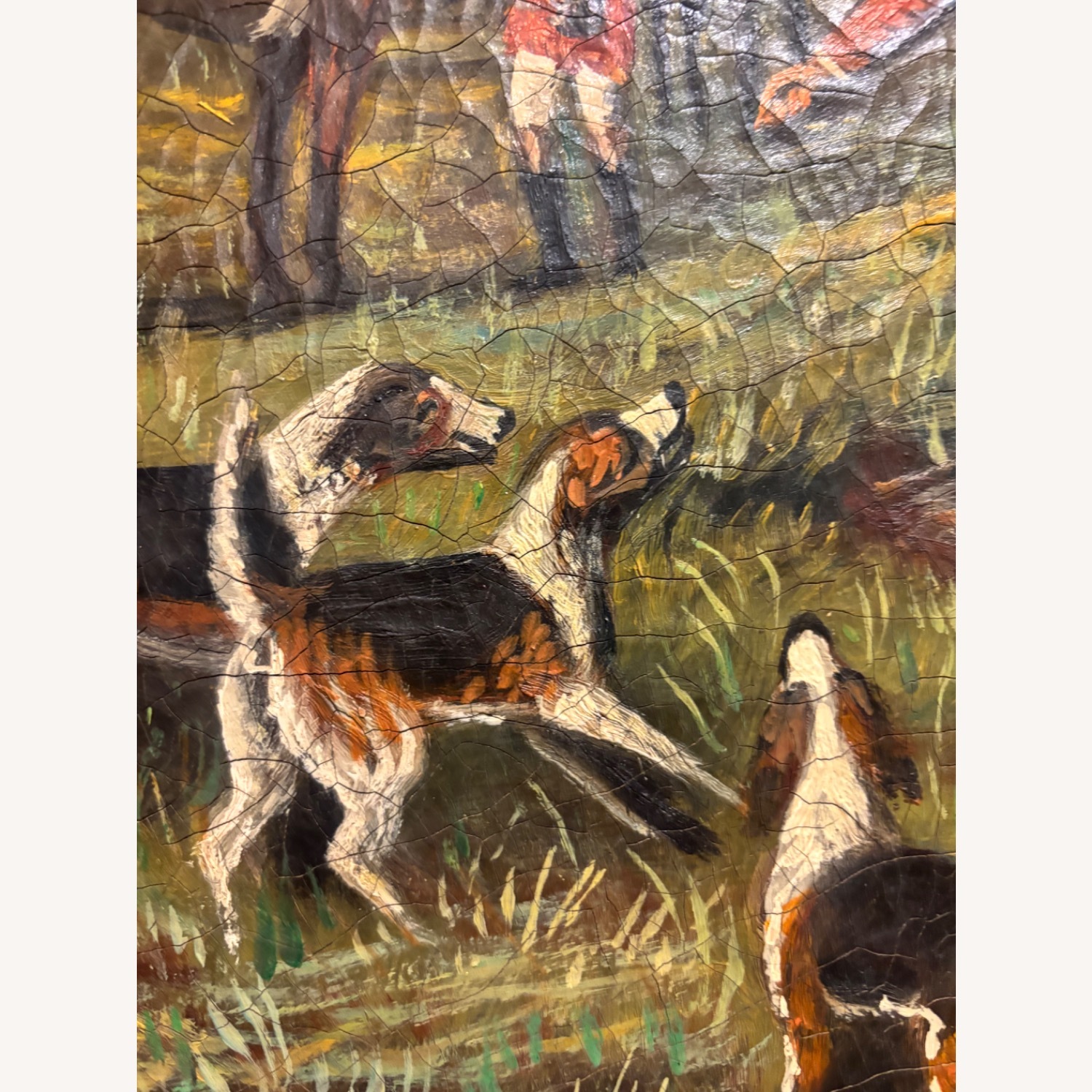 Signed Brummel Oil Painting of Hunting Scene - image-6