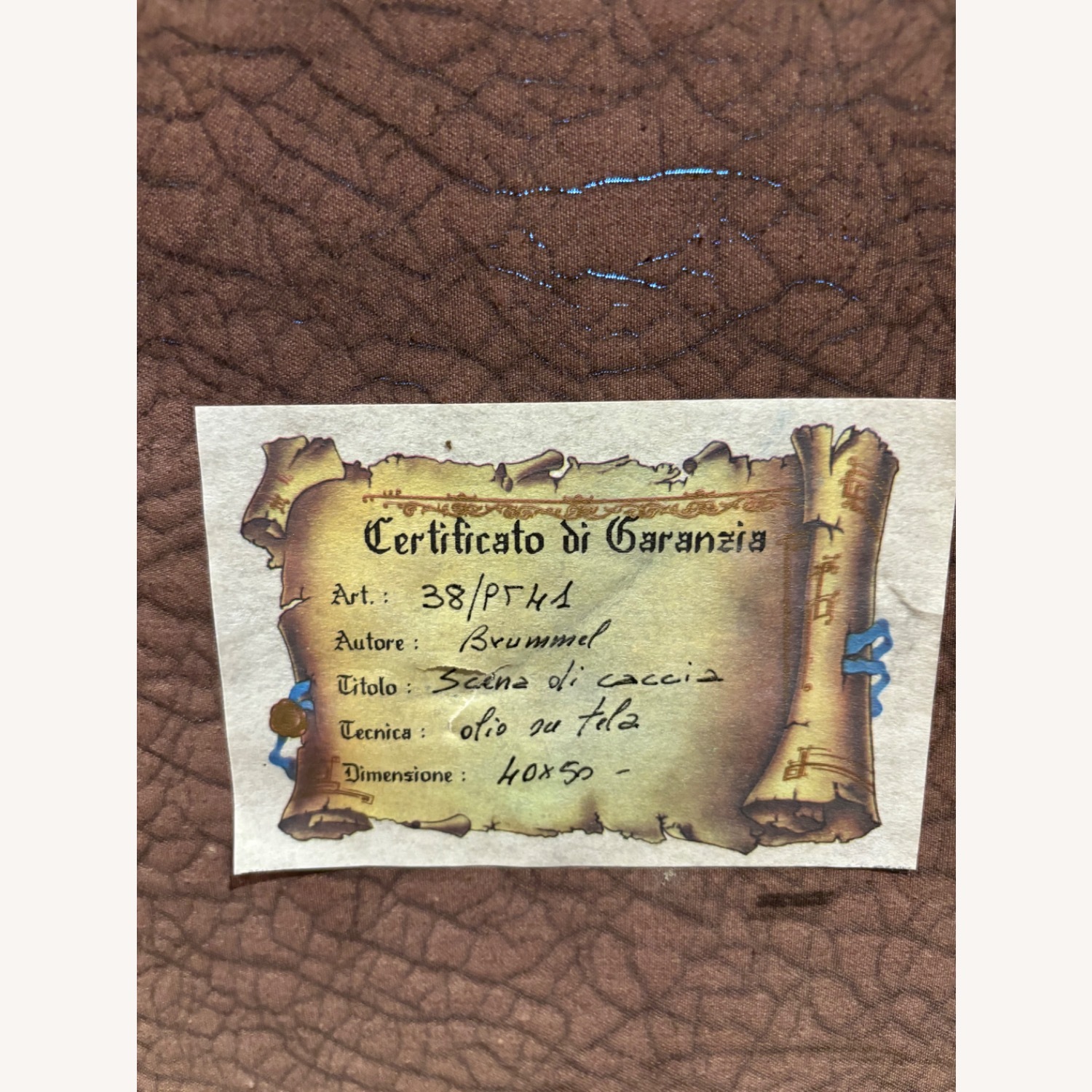 Signed Brummel Oil Painting of Hunting Scene - image-9