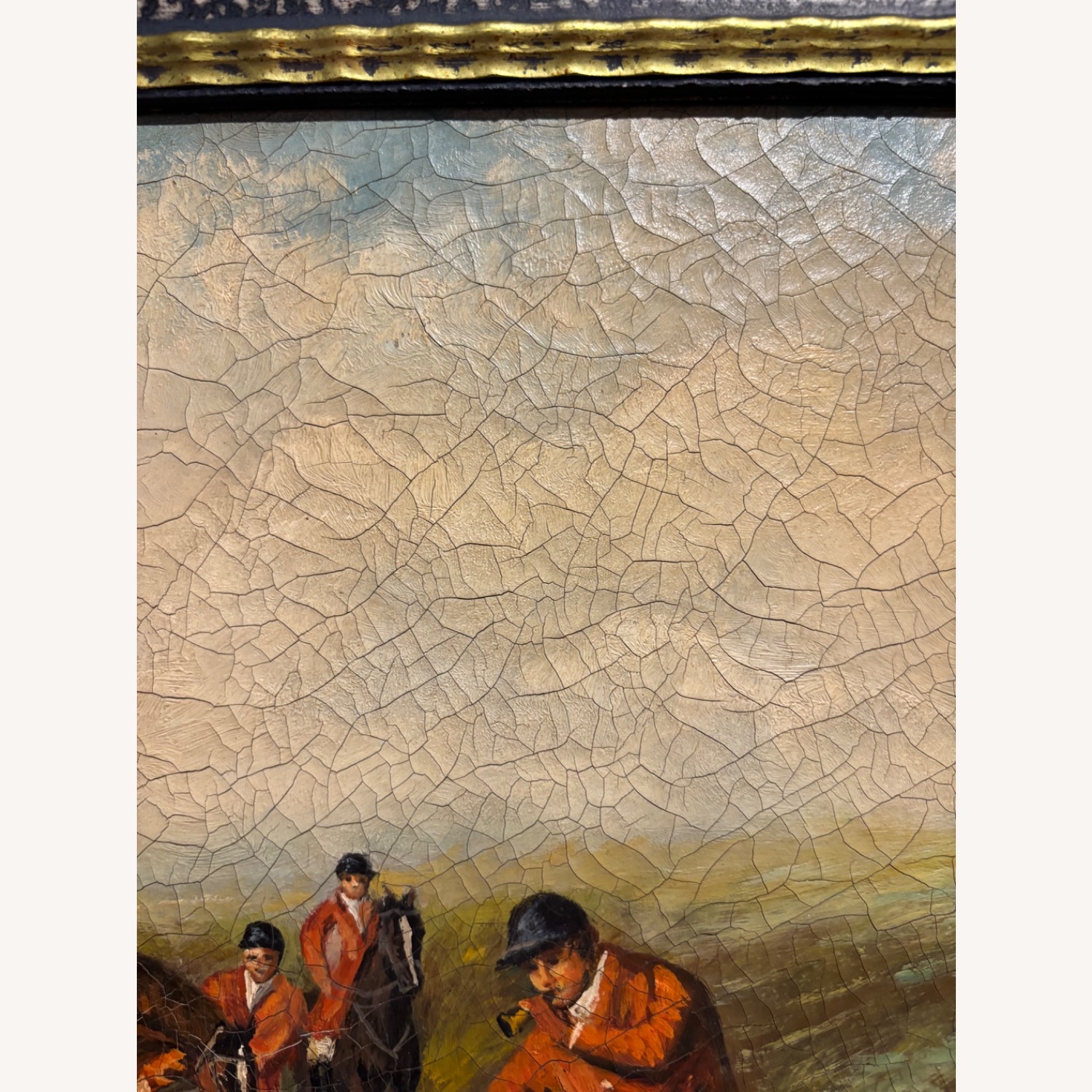 Signed Brummel Oil Painting of Hunting Scene - image-4