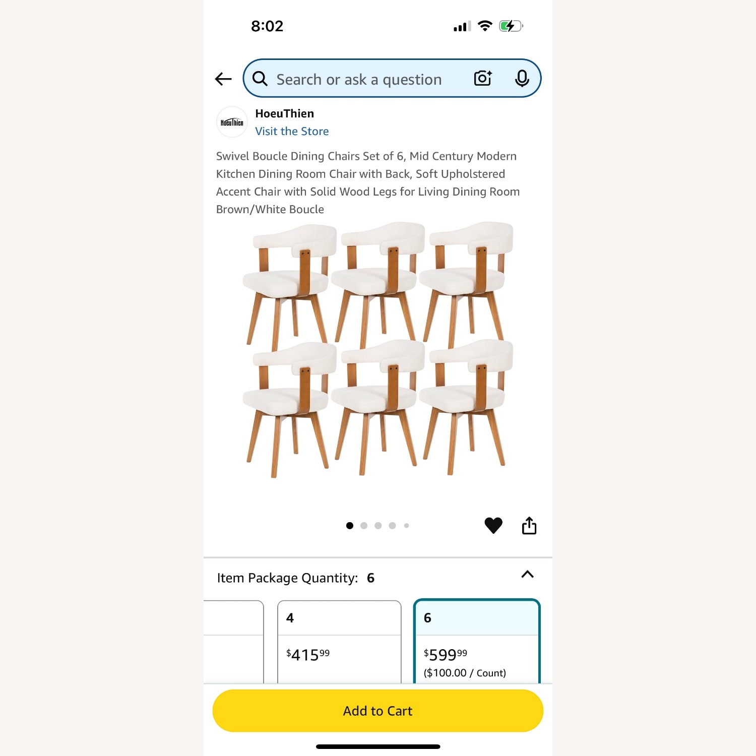 Boucle Accent Chair - image-1