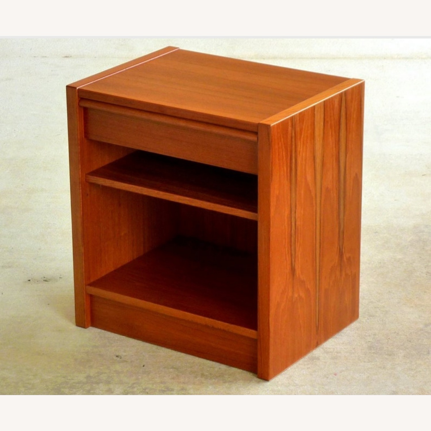 Vintage Mid-Century Solid Teak Nightstand - image-2