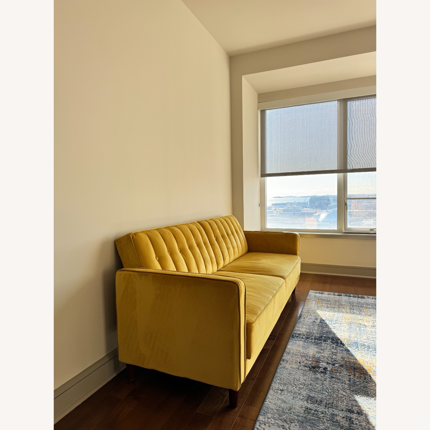 Perdue 81.5" Velvet Square Arm Convertible Sofa - image-3