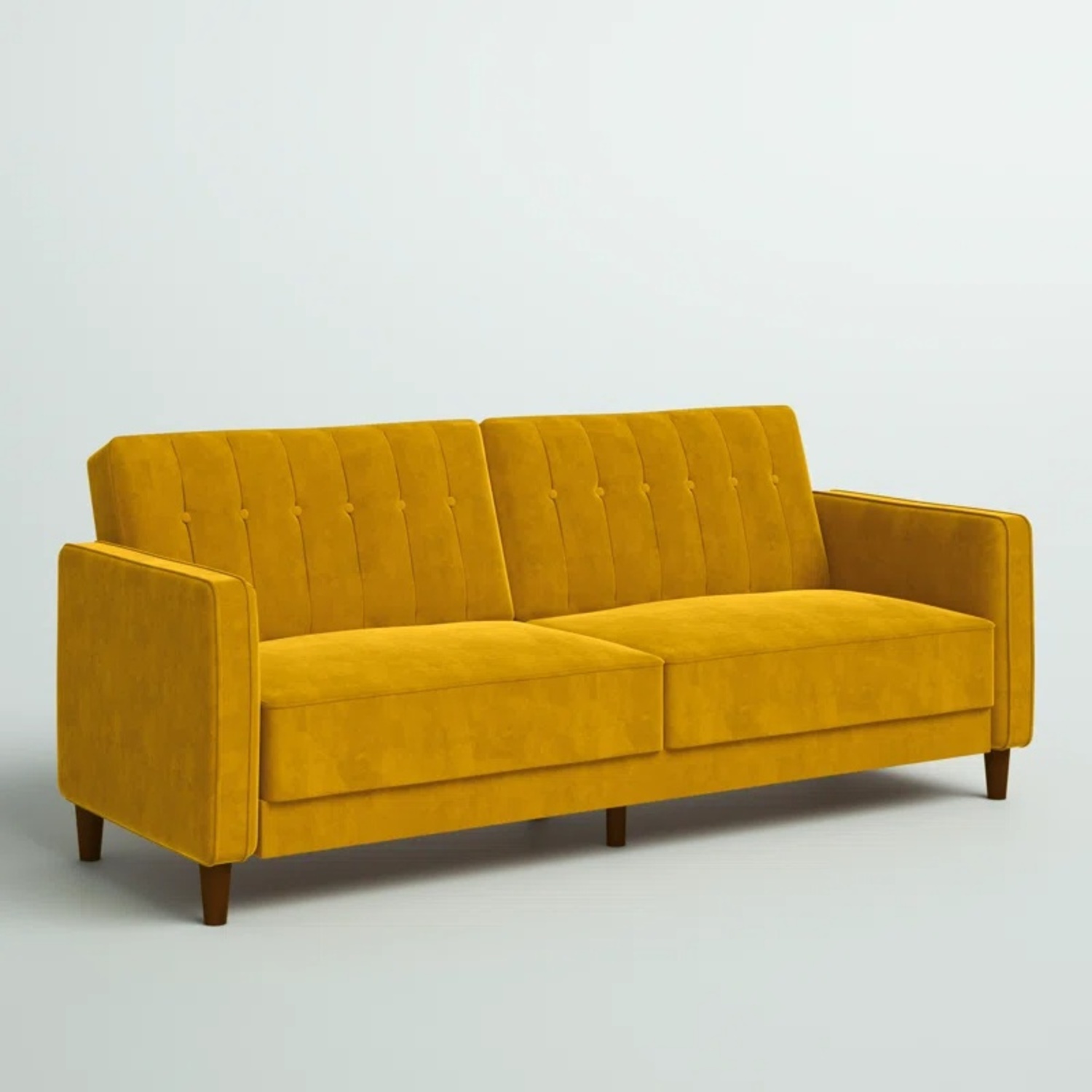 Perdue 81.5" Velvet Square Arm Convertible Sofa - image-4