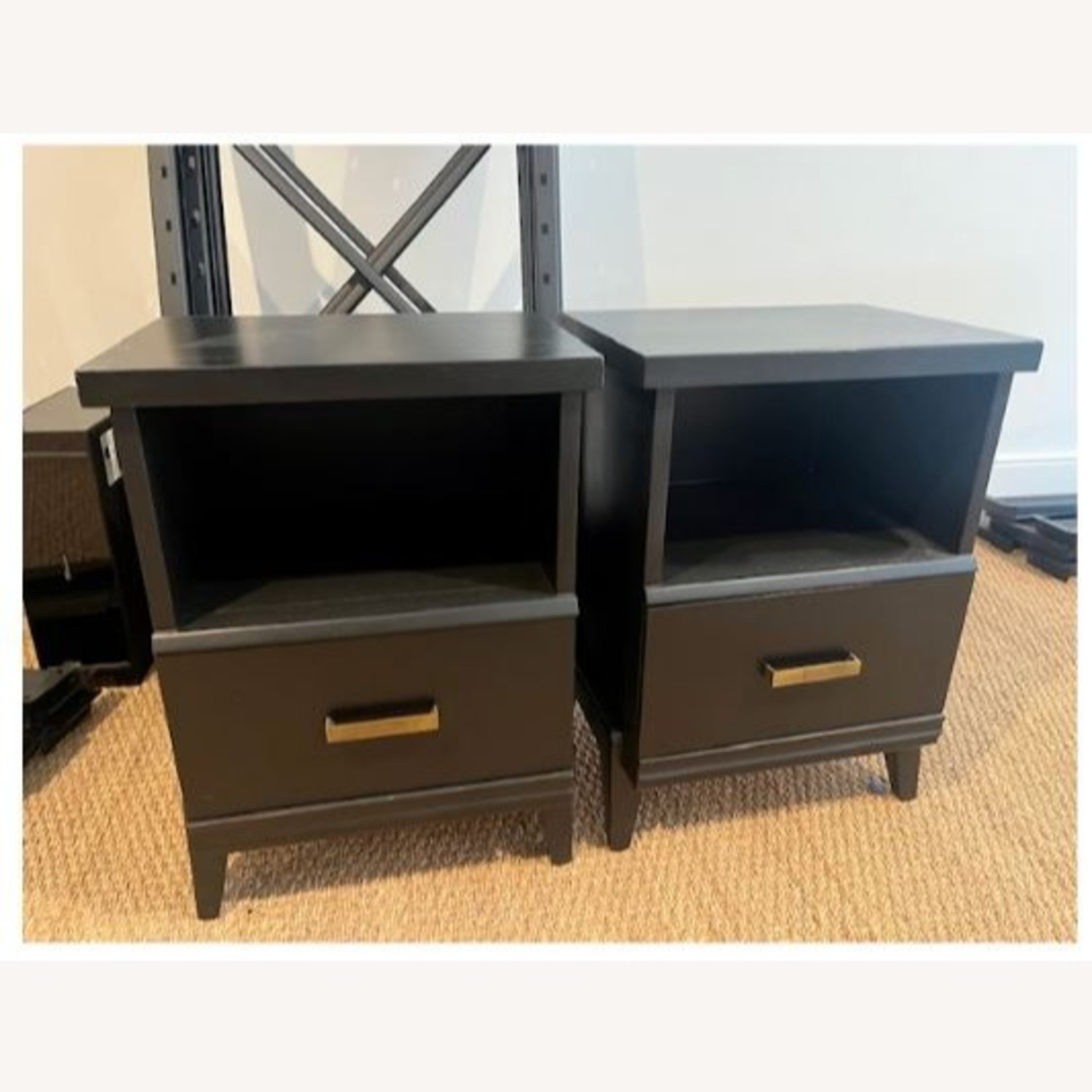 1st Dibs Vintage Mid-Century Ebonized Nightstands - image-0