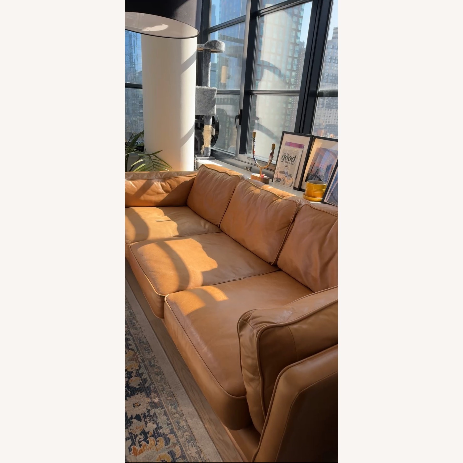 Article Timber 90" Leather Sofa - image-2