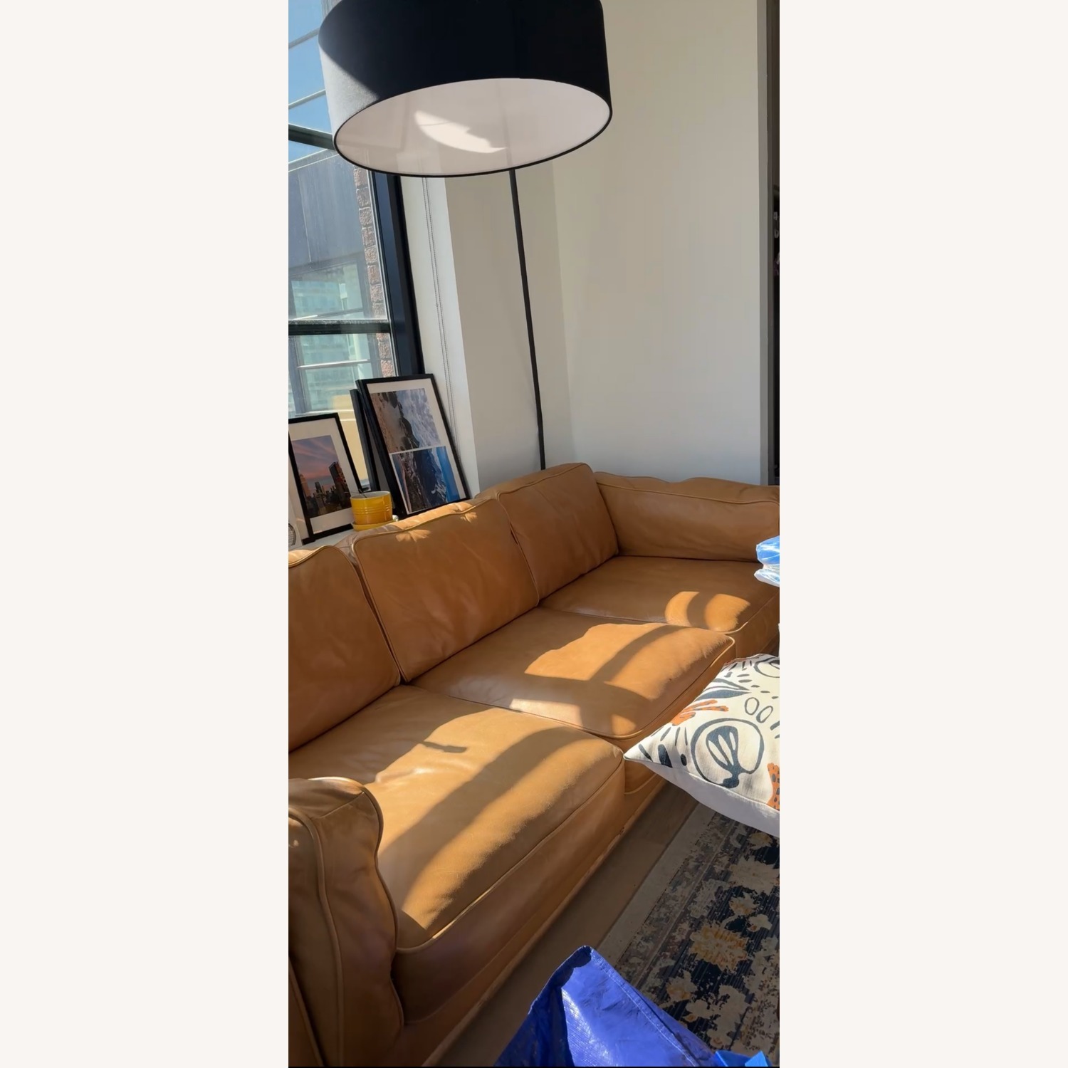 Article Timber 90" Leather Sofa - image-3