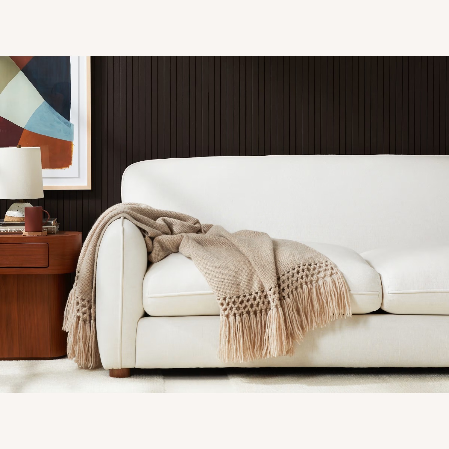 Parachute Cozy Alpaca Throw In Taupe - image-2