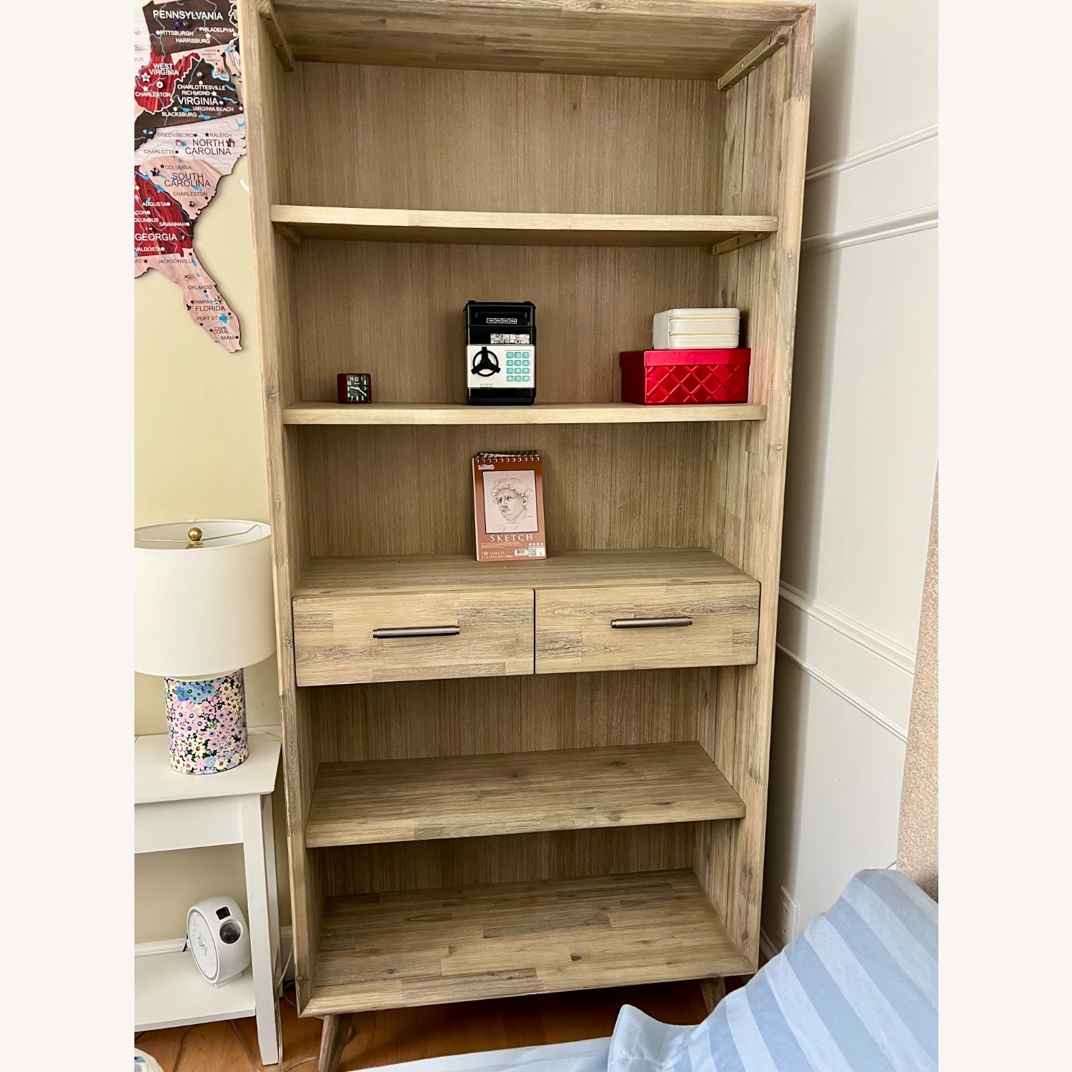 Living Spaces Natural Modern 77” Bookstore - image-2