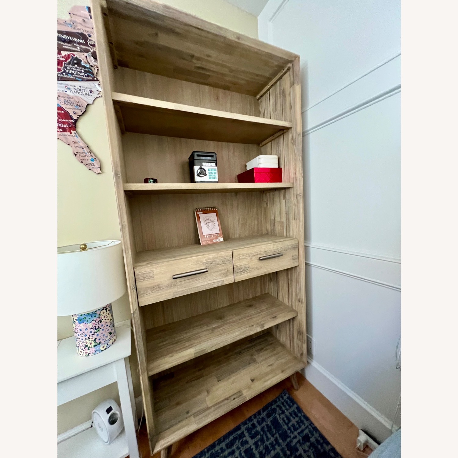 Living Spaces Natural Modern 77” Bookstore - image-1