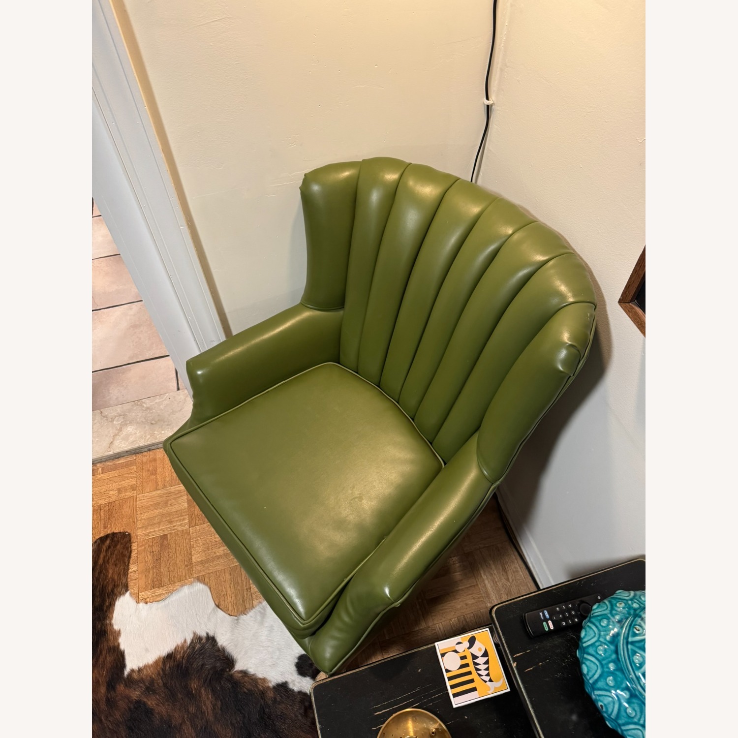 Vintage Upholstered Wingback Chair - image-2