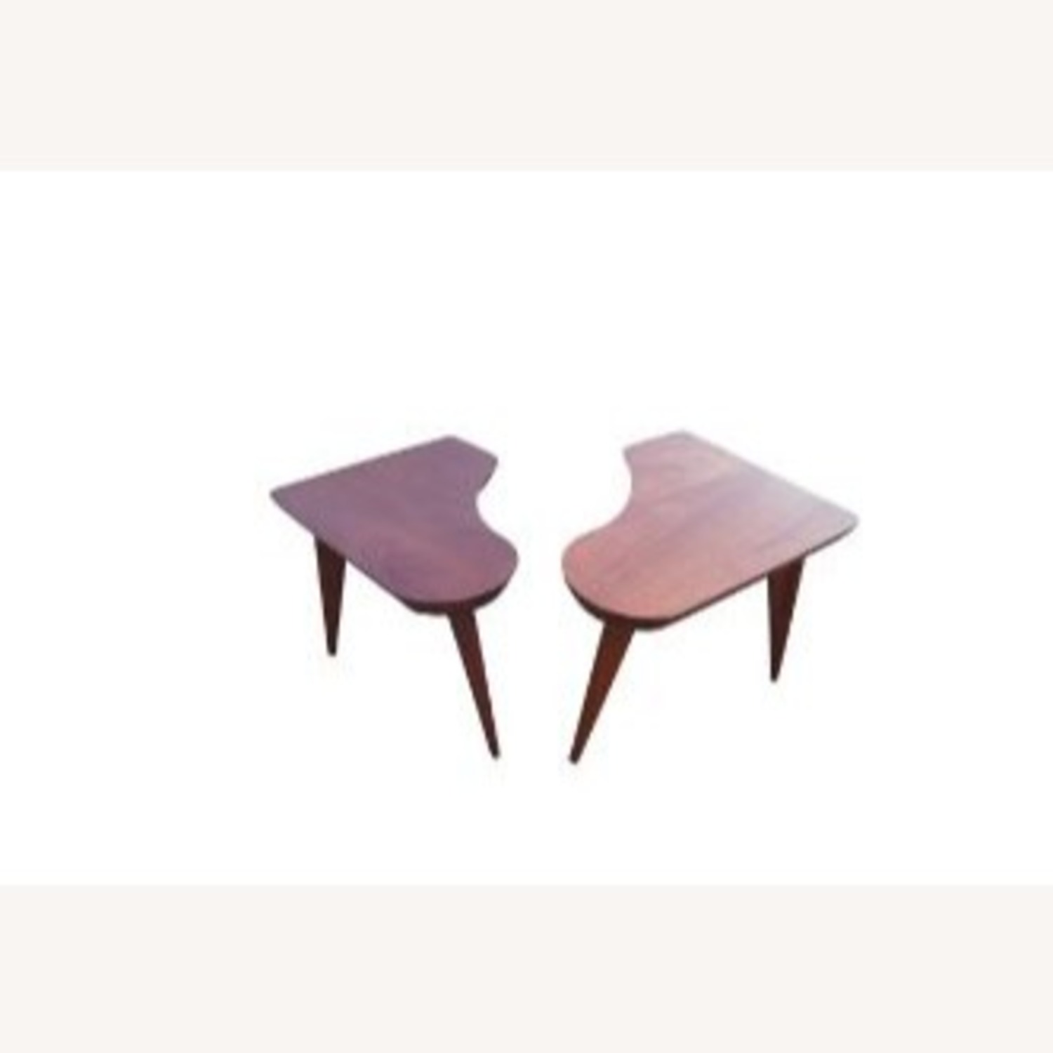Scandinavian Walnut Corner End Tables - image-5