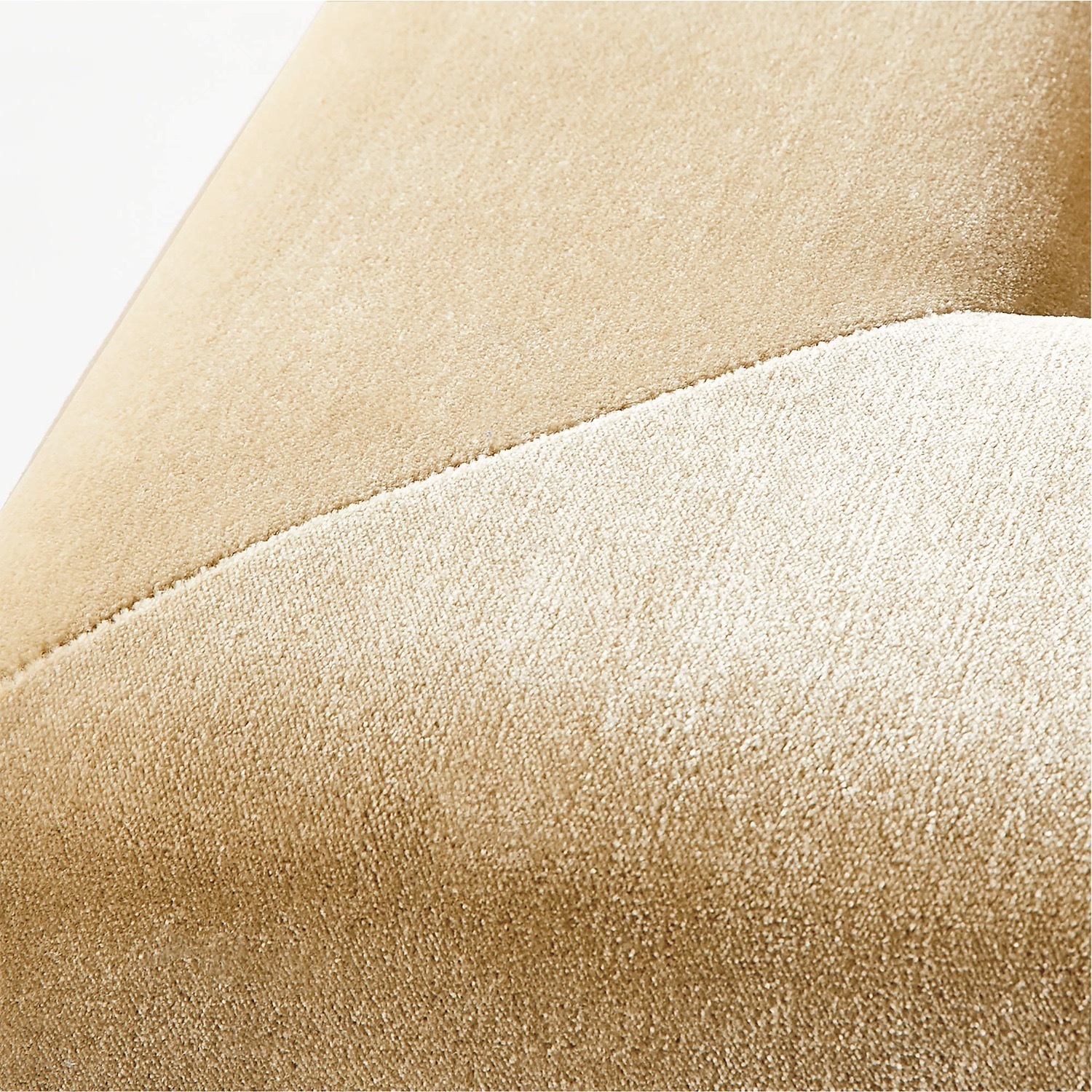 CB2 Perimeter Camel Faux Mohair Sofa - image-5