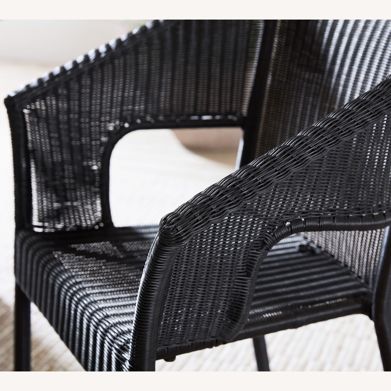 Pottery Barn Palmetto Wicker Stackable Dining Chair - image-5