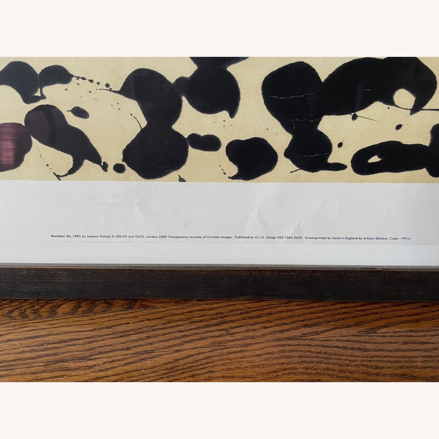 Framed Jackson Pollock Screenprinted by Hand - image-2