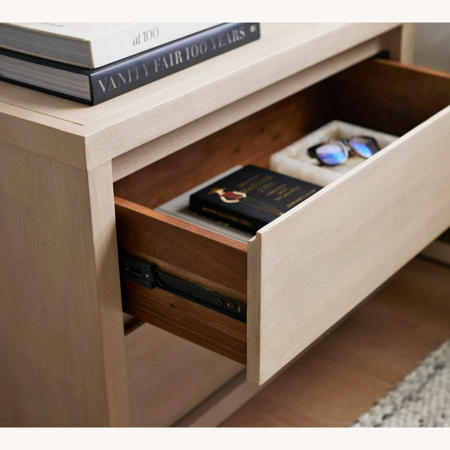 Pottery Barn Cayman Wide Nightstand (33") - image-2