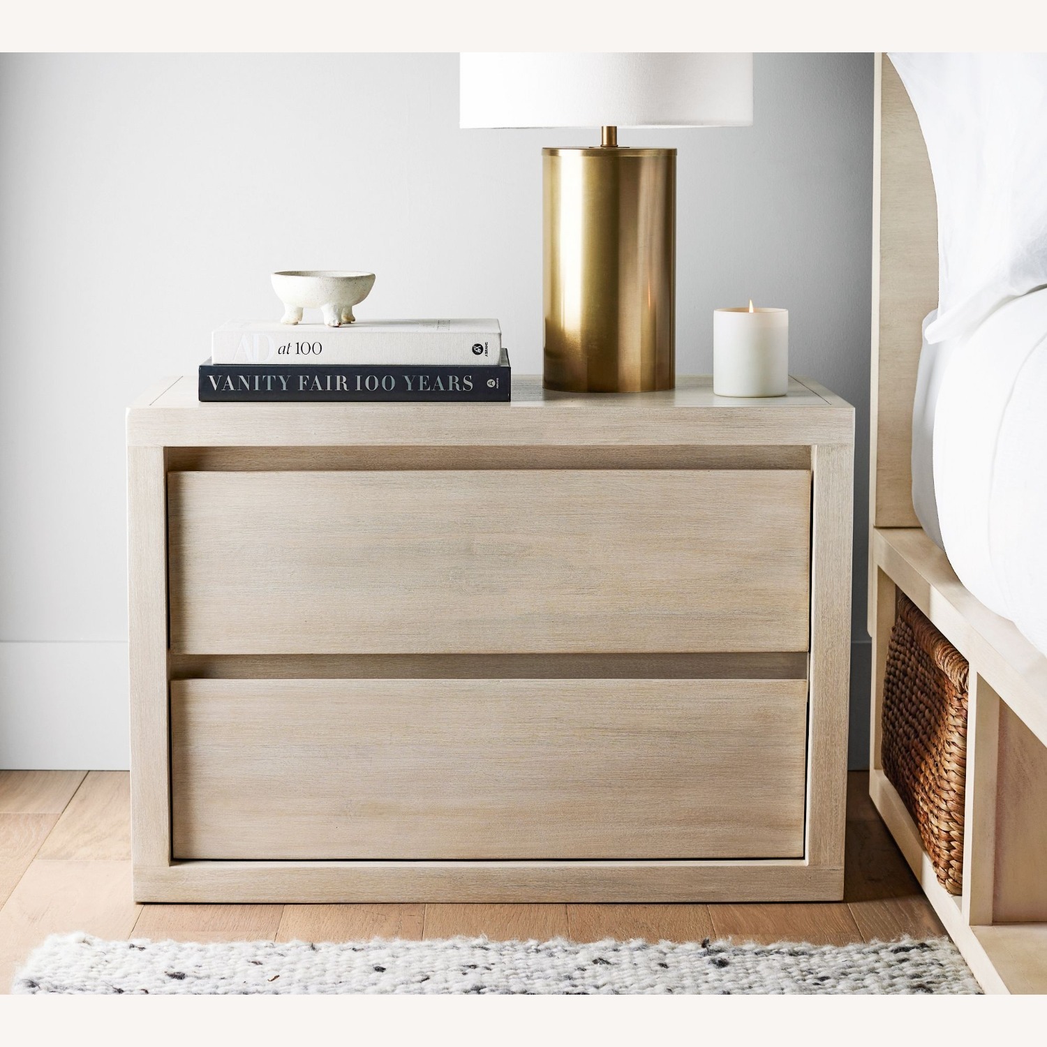 Pottery Barn Cayman Wide Nightstand (33") - image-6