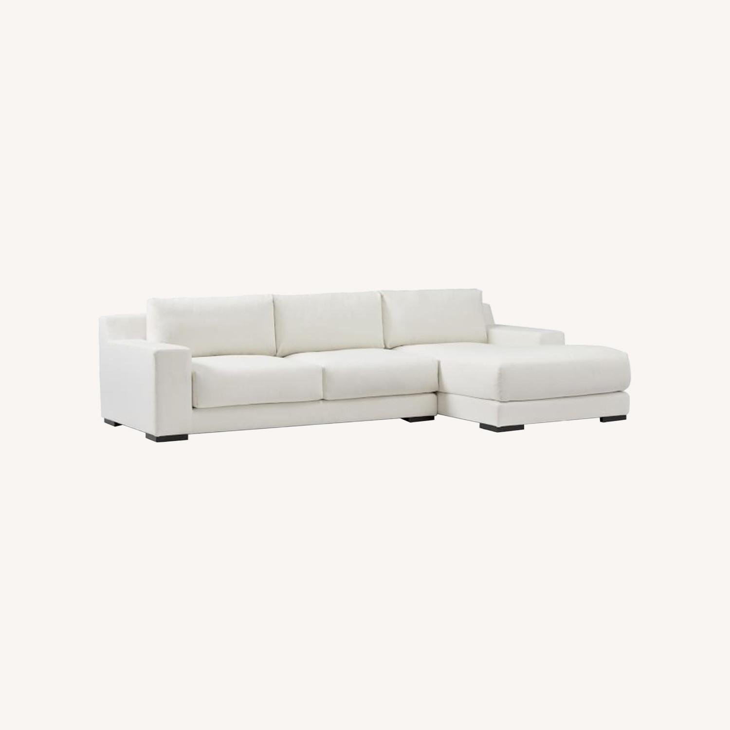 West Elm Dalton White Sectional - image-0