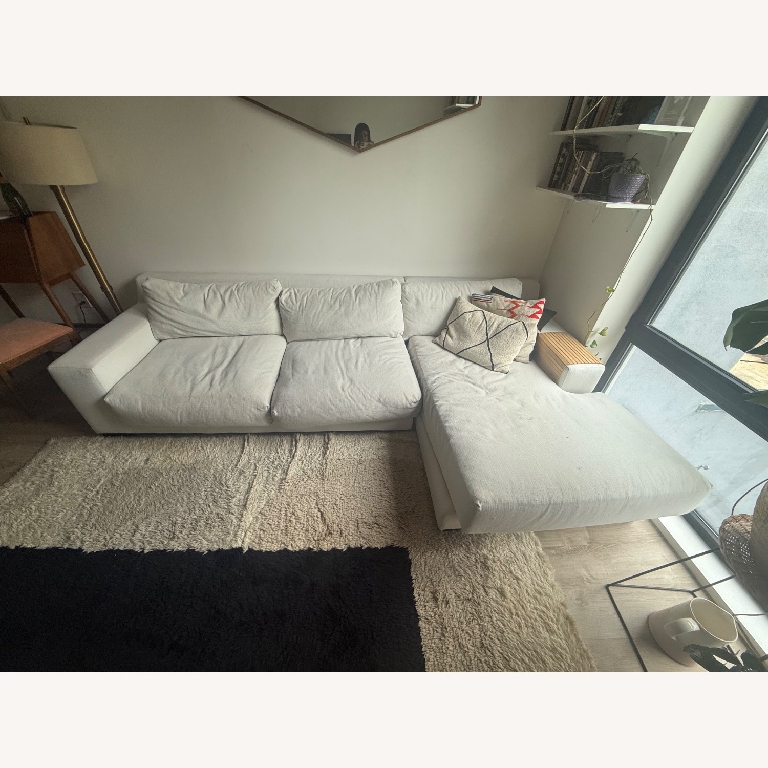 West Elm Dalton White Sectional - image-2