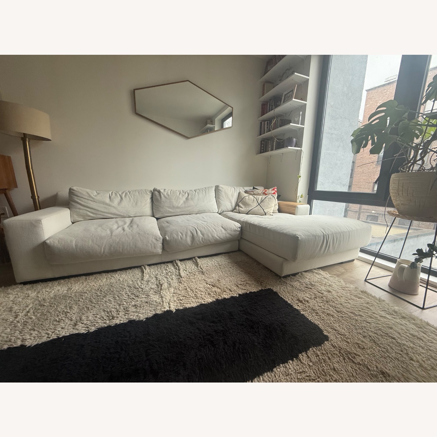 West Elm Dalton White Sectional - image-1