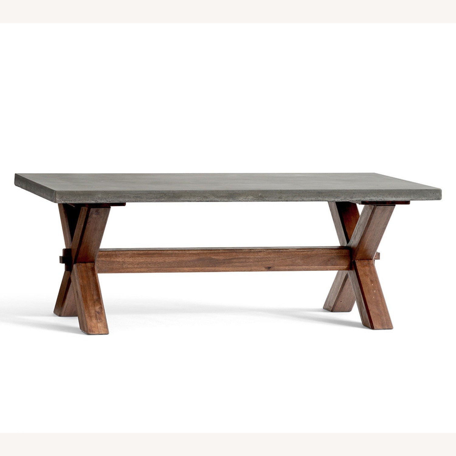 Pottery Barn Abbott Concrete & Acacia Rectangular Table - AptDeco