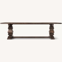 Restoration Hardware Trestle Dining Table, Salvaged Coffee