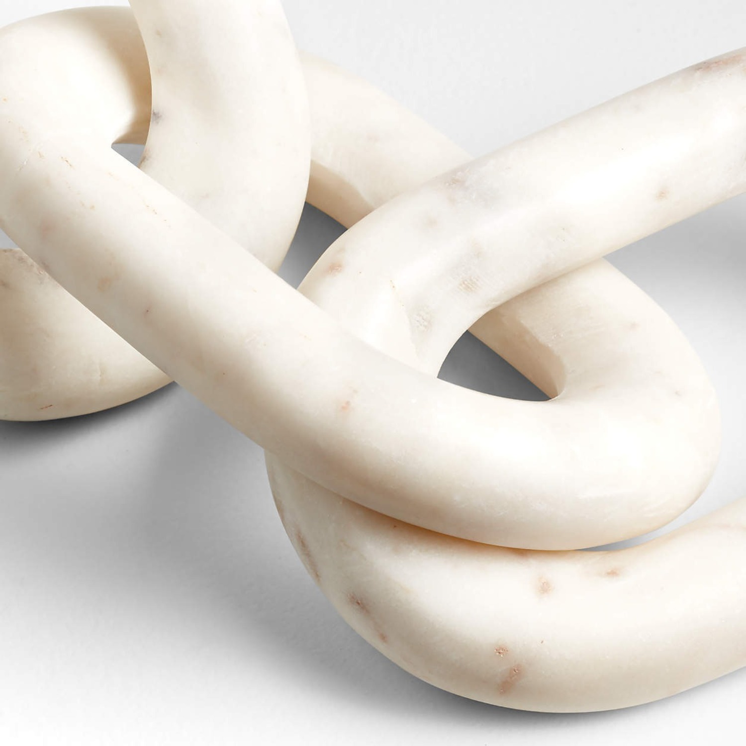 Crate & Barrel White Marble Links Decorative Chain - image-5