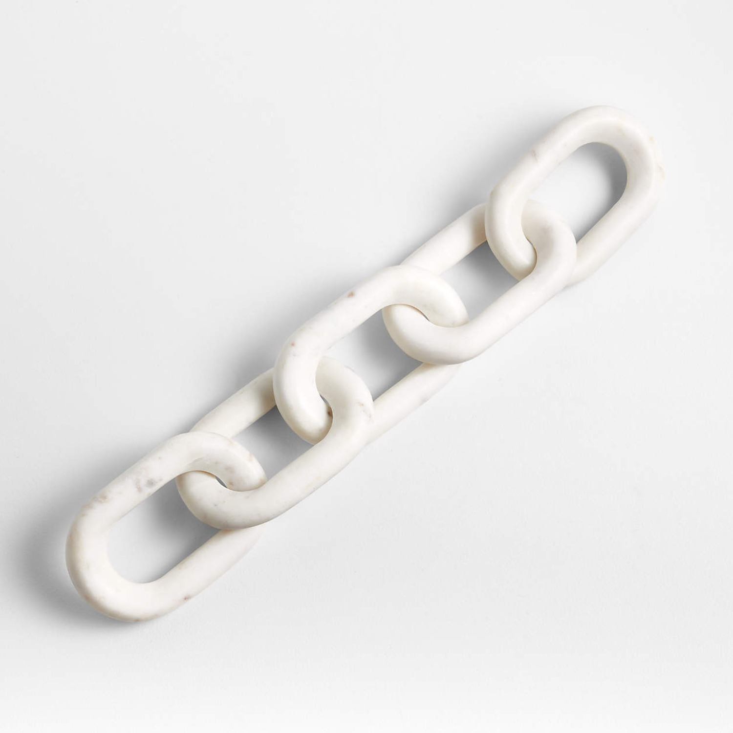 Crate & Barrel White Marble Links Decorative Chain - image-4