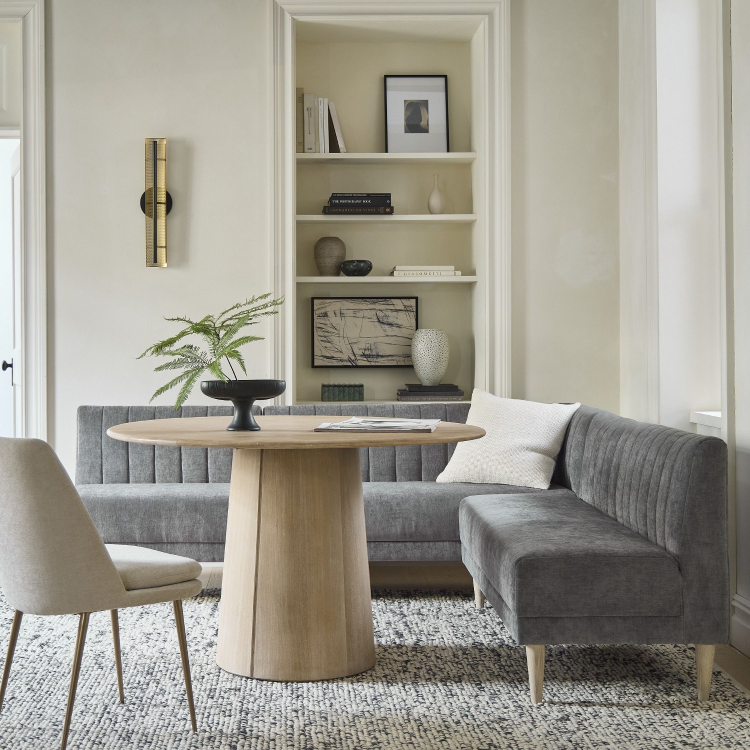 West Elm Anton Round Pedestal Dining Table - AptDeco