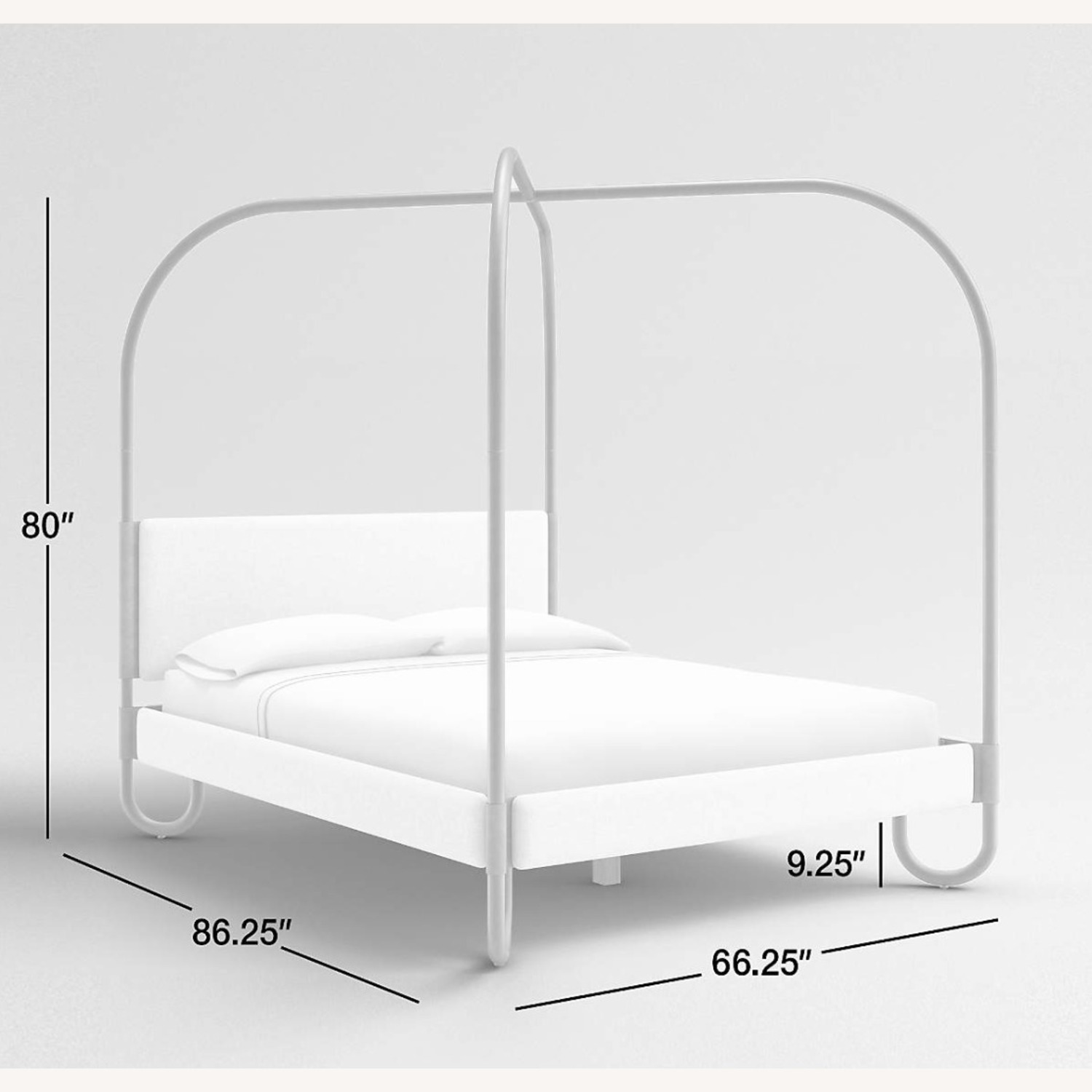 Crate & Barrel Gracia Queen Upholstered Canopy Bed - image-4
