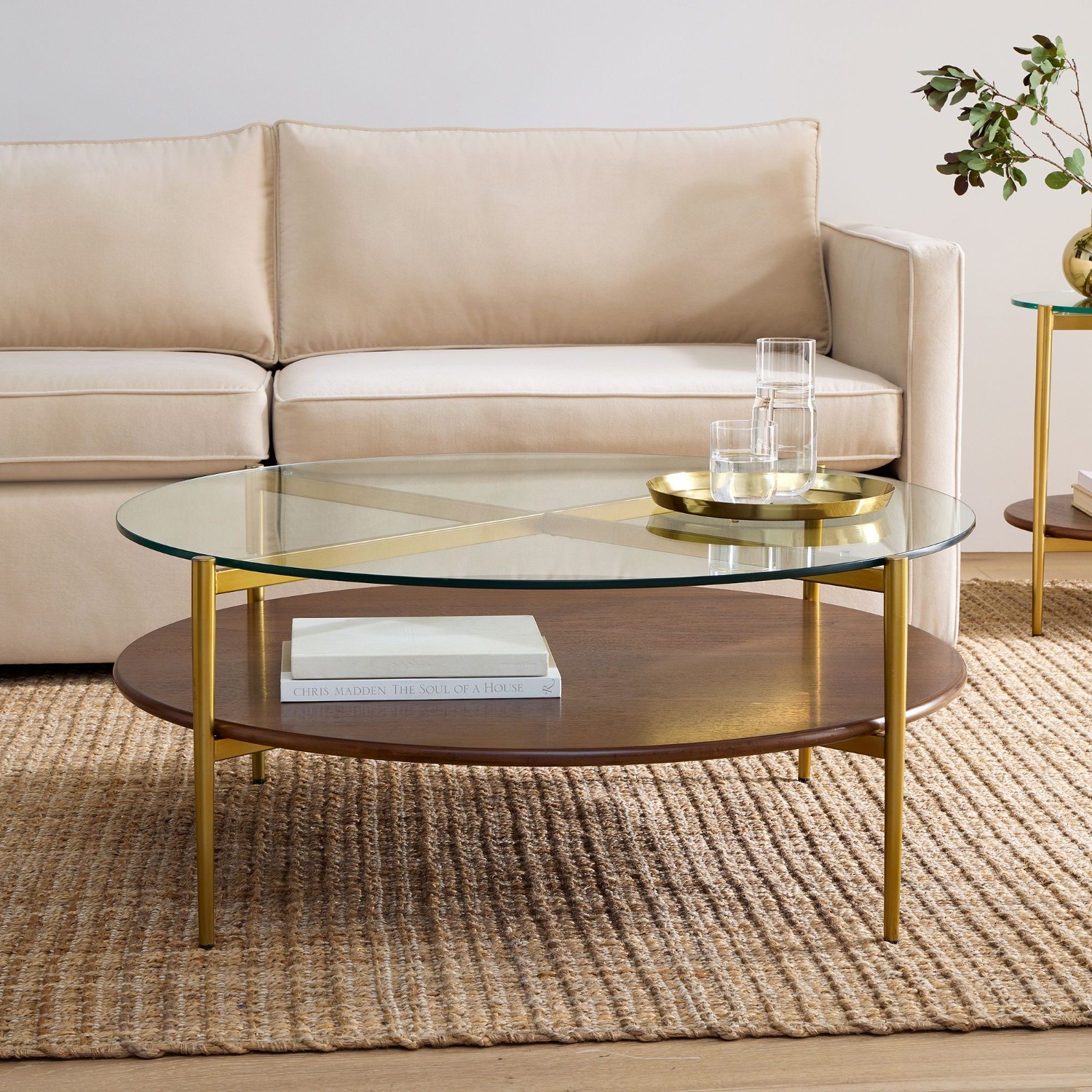 West Elm Mid-Century Art Display Round Coffee Table - image-5