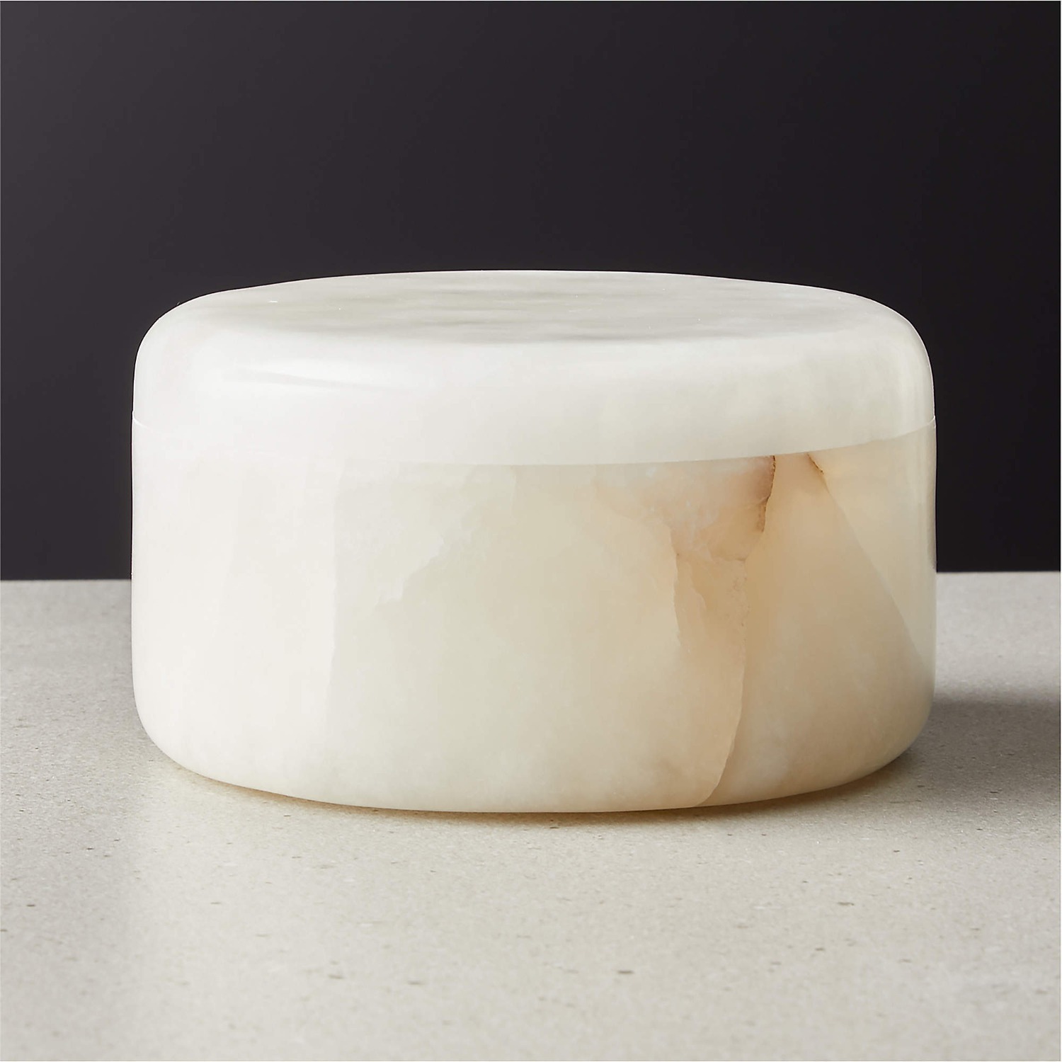 CB2 Alabaster Stone Candle Bowl - image-3