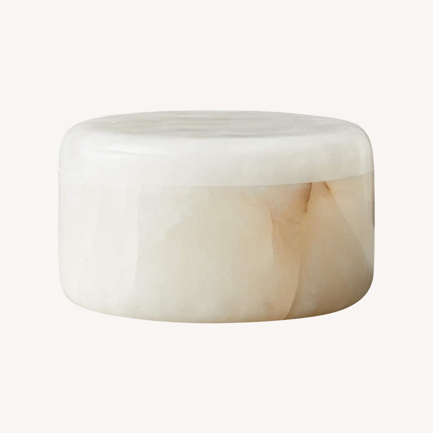 CB2 Alabaster Stone Candle Bowl - image-0