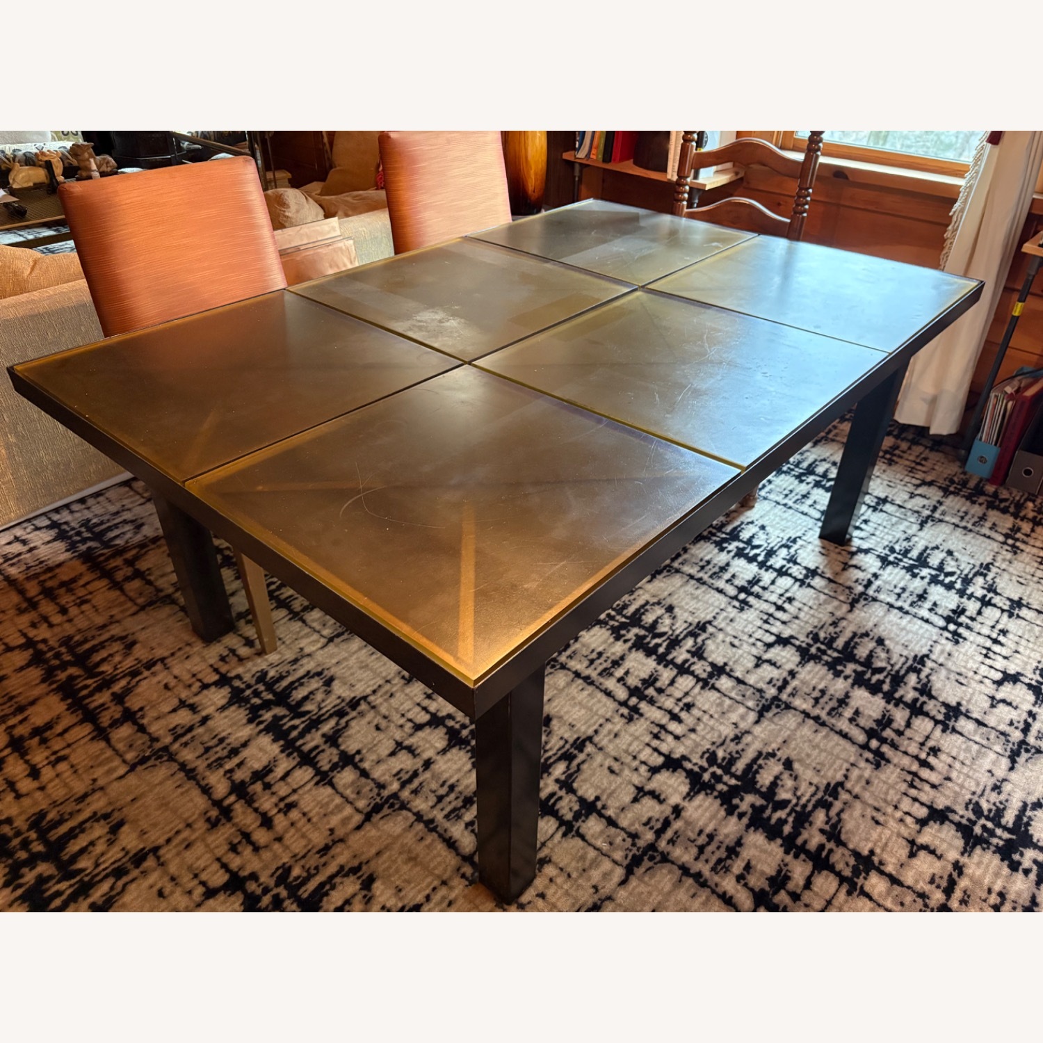 Industrial Metal Dining Table Acrylic Inserts - image-1