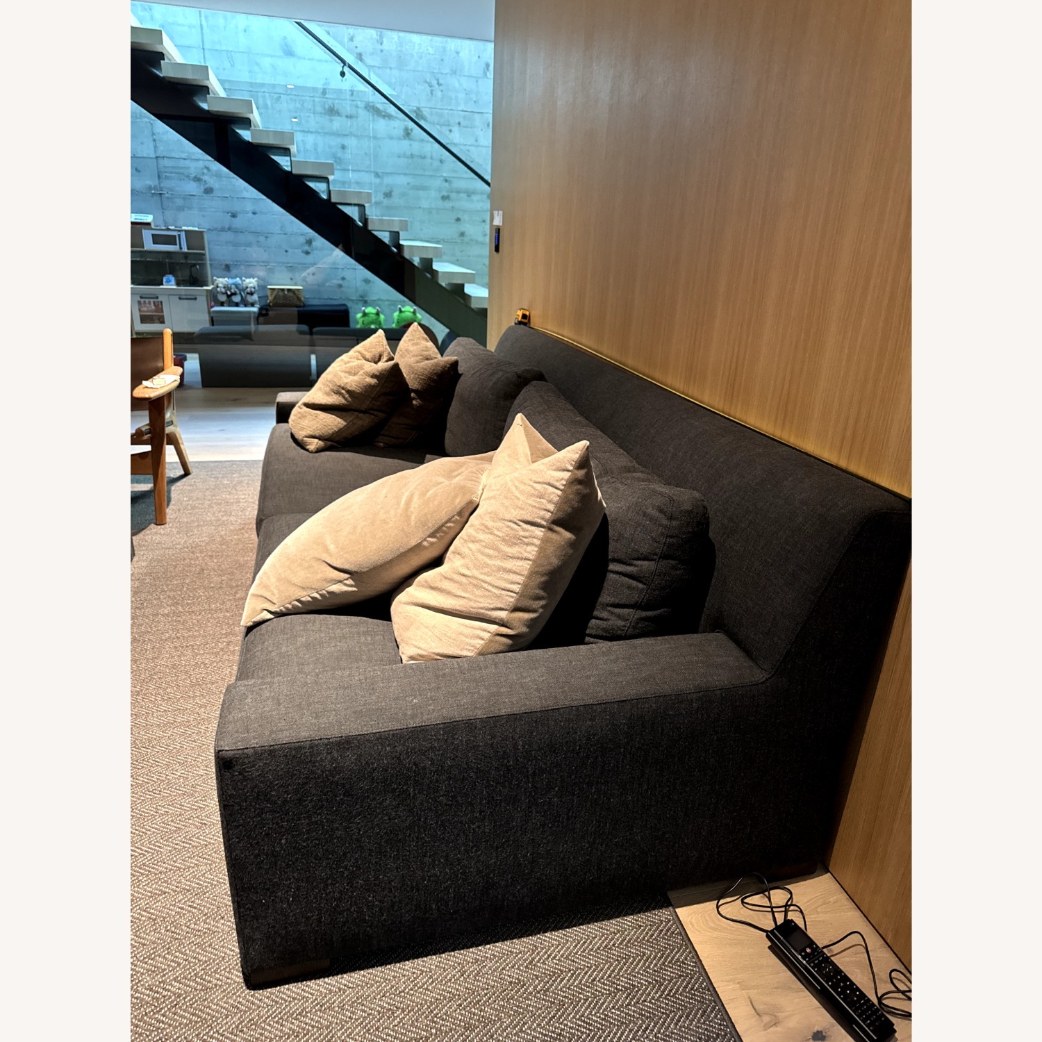 Restoration Hardware Gray Sofa - image-1