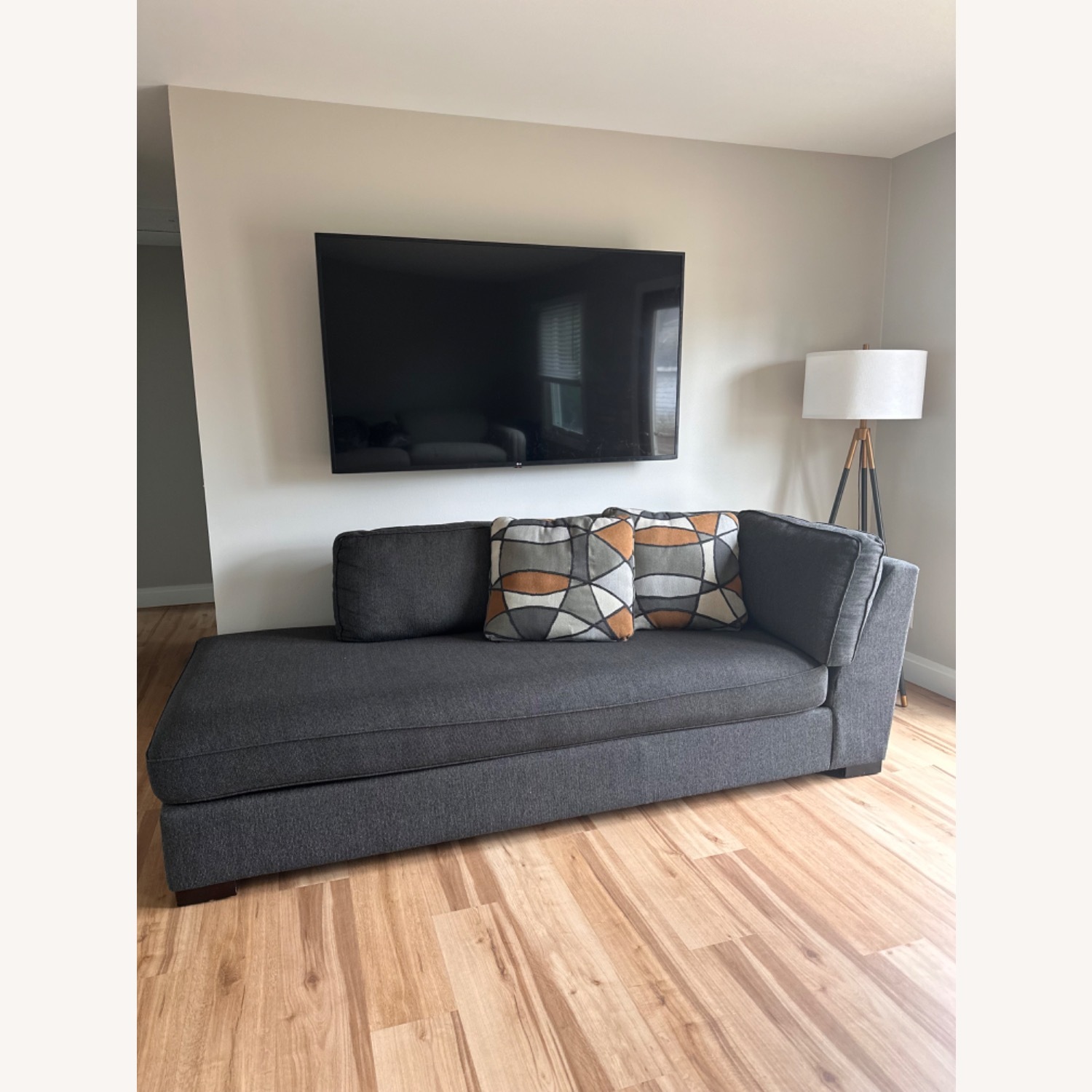 Two Piece Brown Sectional Couch - image-4