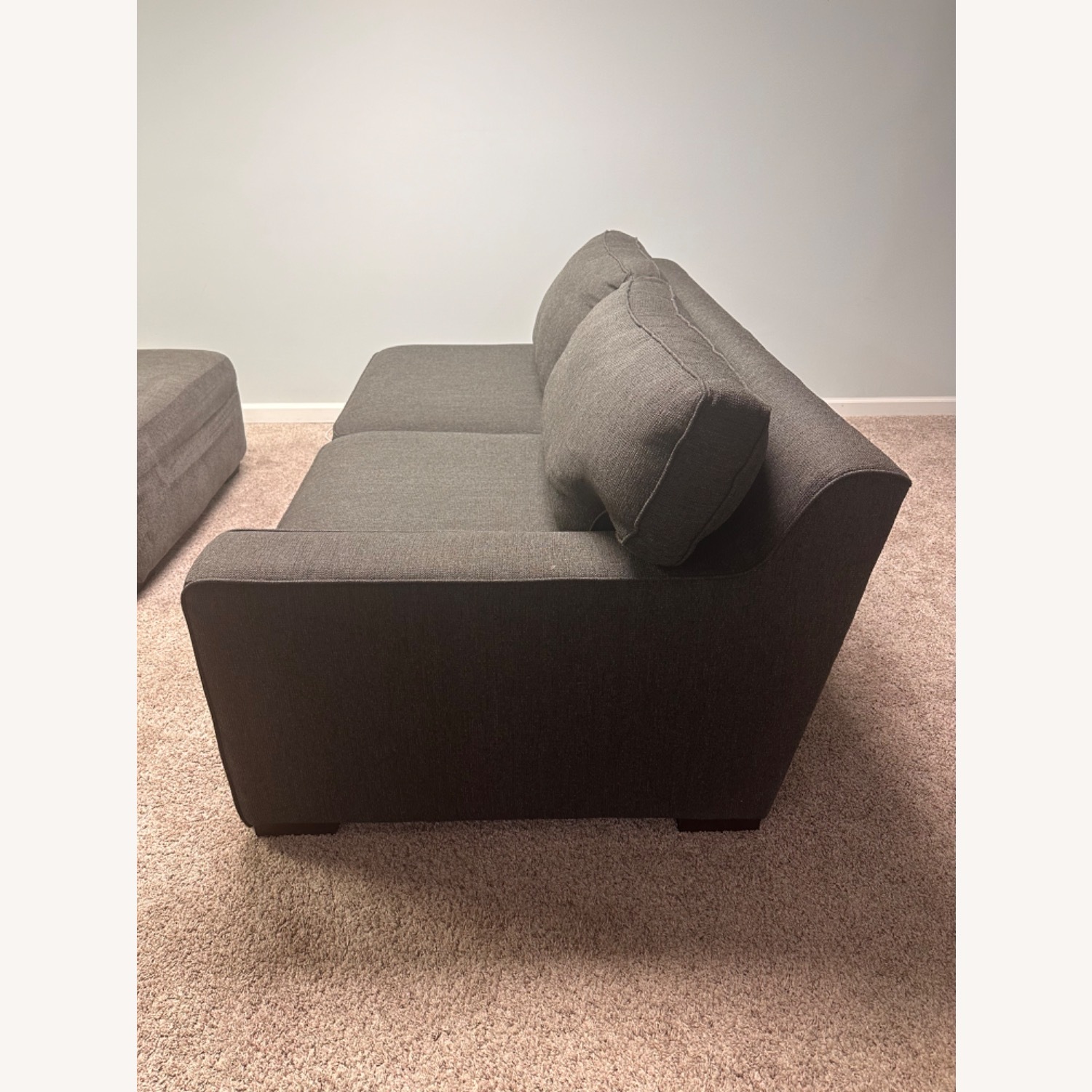 Two Piece Brown Sectional Couch - image-3