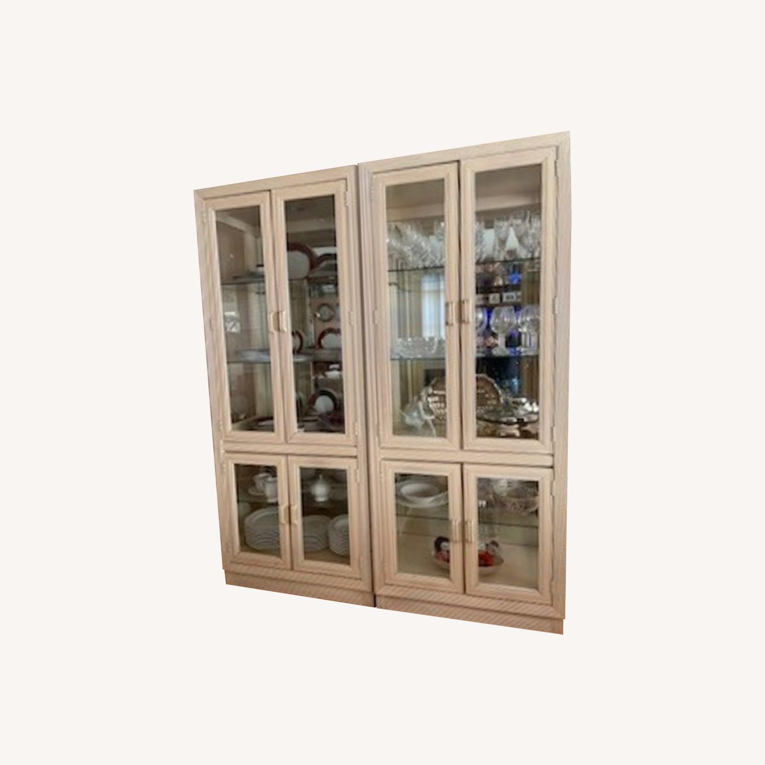 Huffman Koos Vintage Wood and Glass Hutches - image-0