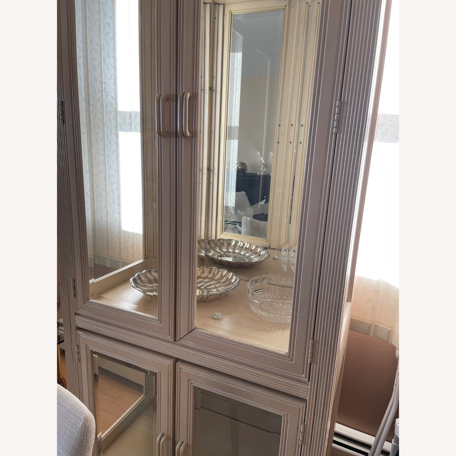 Huffman Koos Vintage Wood and Glass Hutches - image-3